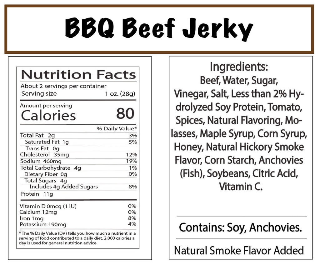 homemade beef jerky nutrition facts