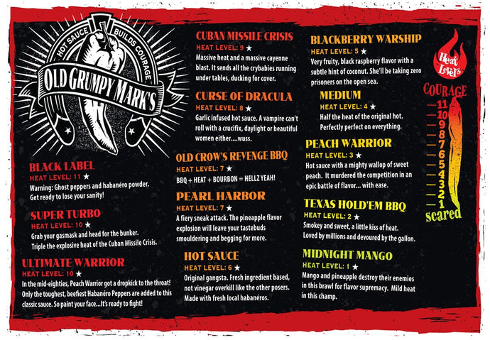 Old Grumpy Marks, Hot Sauce, 5 ounce bottles