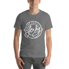 gray beef jerky shirt logo